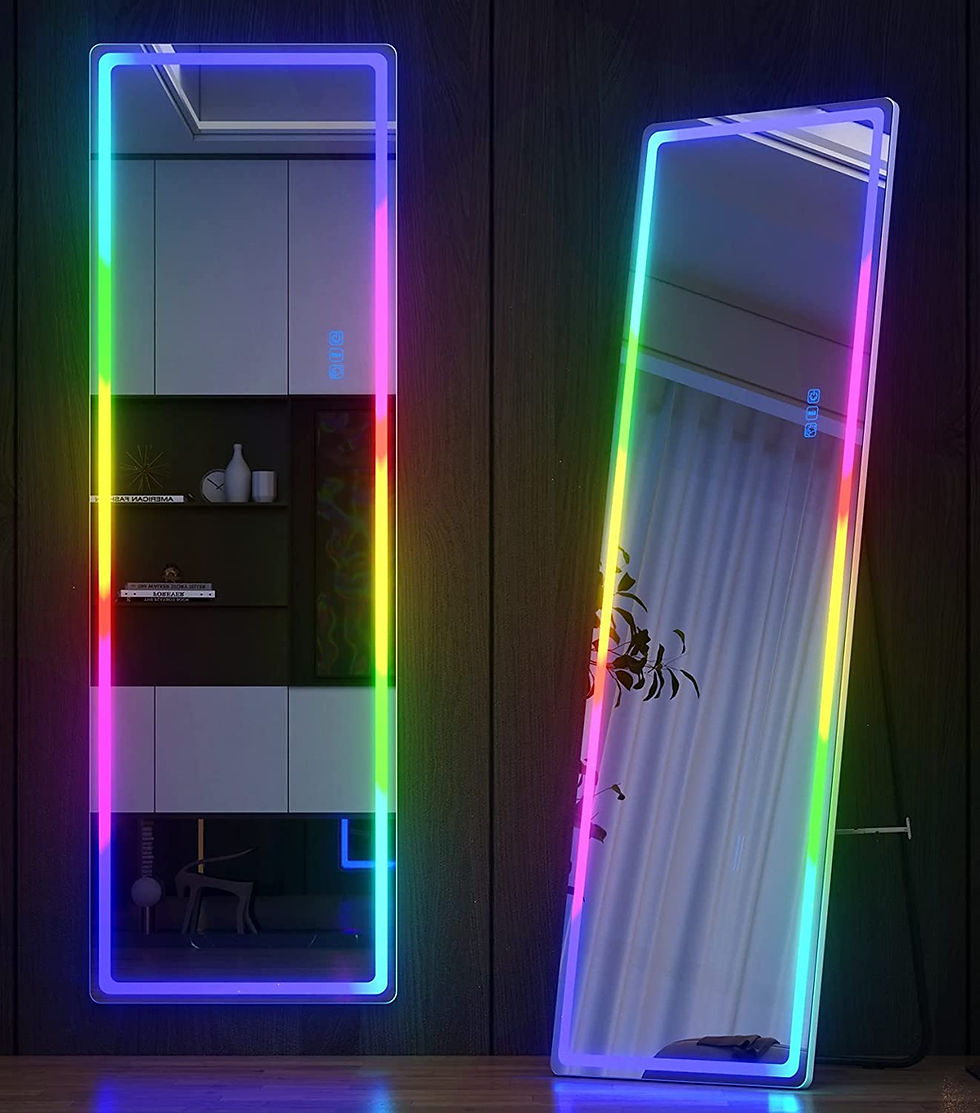 Thumbnail: Kasibie RGB Mirror, Over The Door Mirror, Full Length Mirror with LED Lights, F
