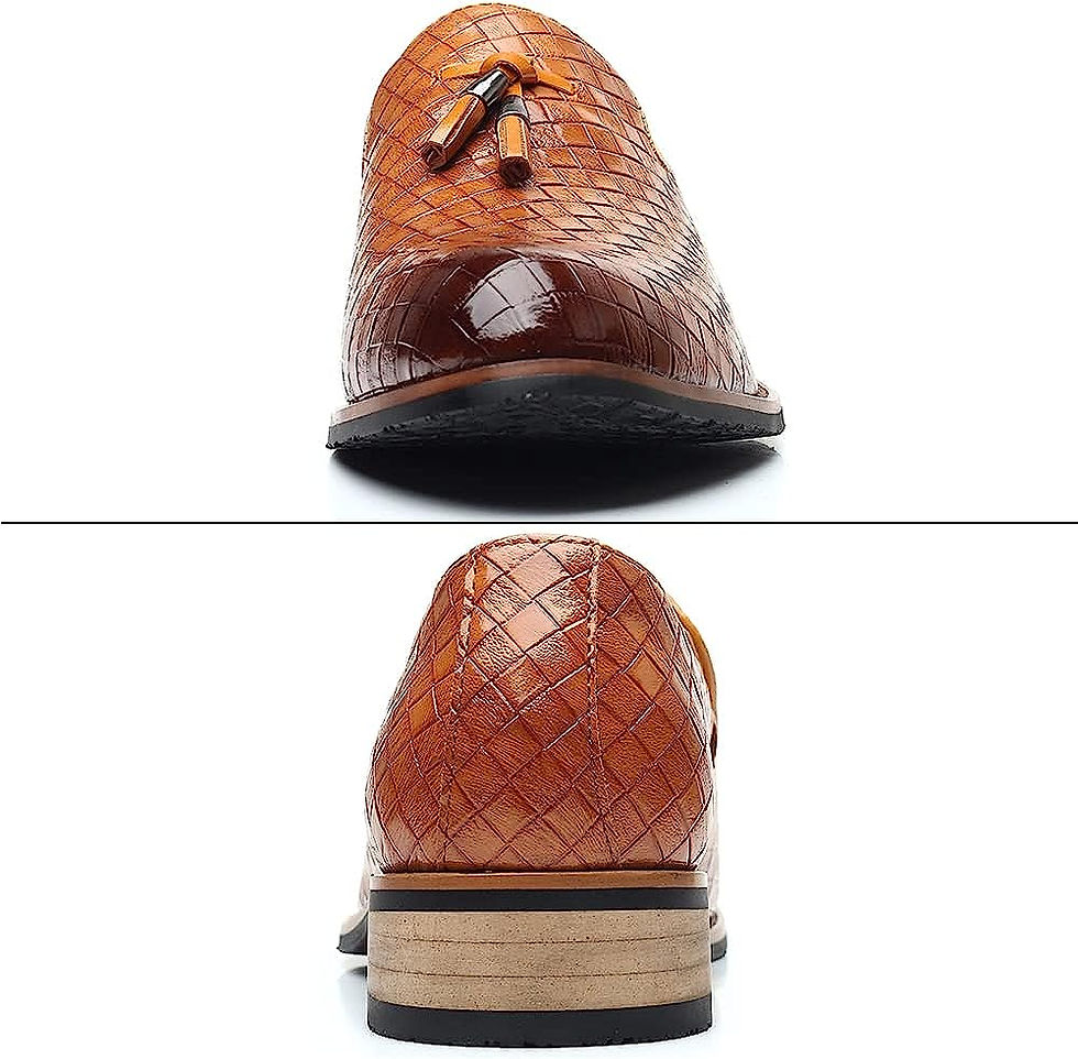 Thumbnail: ALITIKAVIC Mens Slip On Loafers Dress Shoes Printing Leather Fashion Luxury Pro