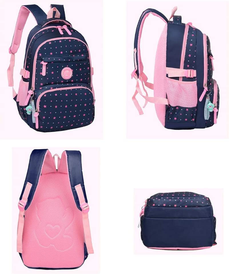 Thumbnail: 3Pcs Star-Print School Backpacks for Girls, Polka Dot School Bags Elementary Bo