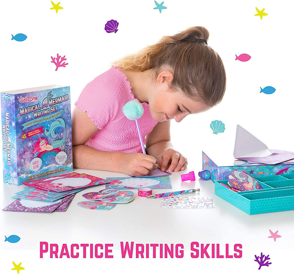 Thumbnail: GirlZone Mermaid Stationary Gift Set for Girls, 45 piece Letter Writing Kit wit
