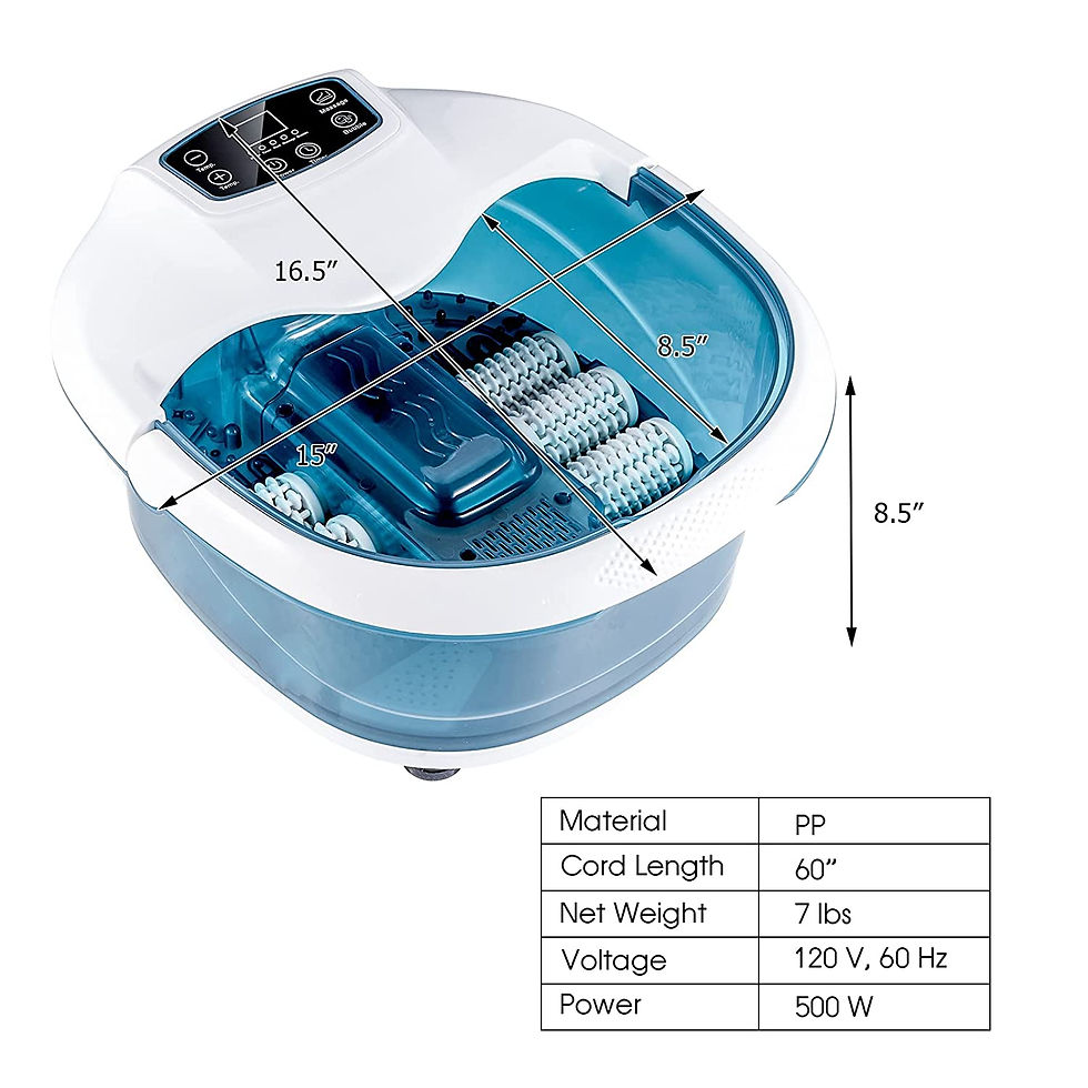 Thumbnail: Giantex Foot Bath Massager Feet Spa Tub with Heat Bubbles, 6 Motorized Massage 