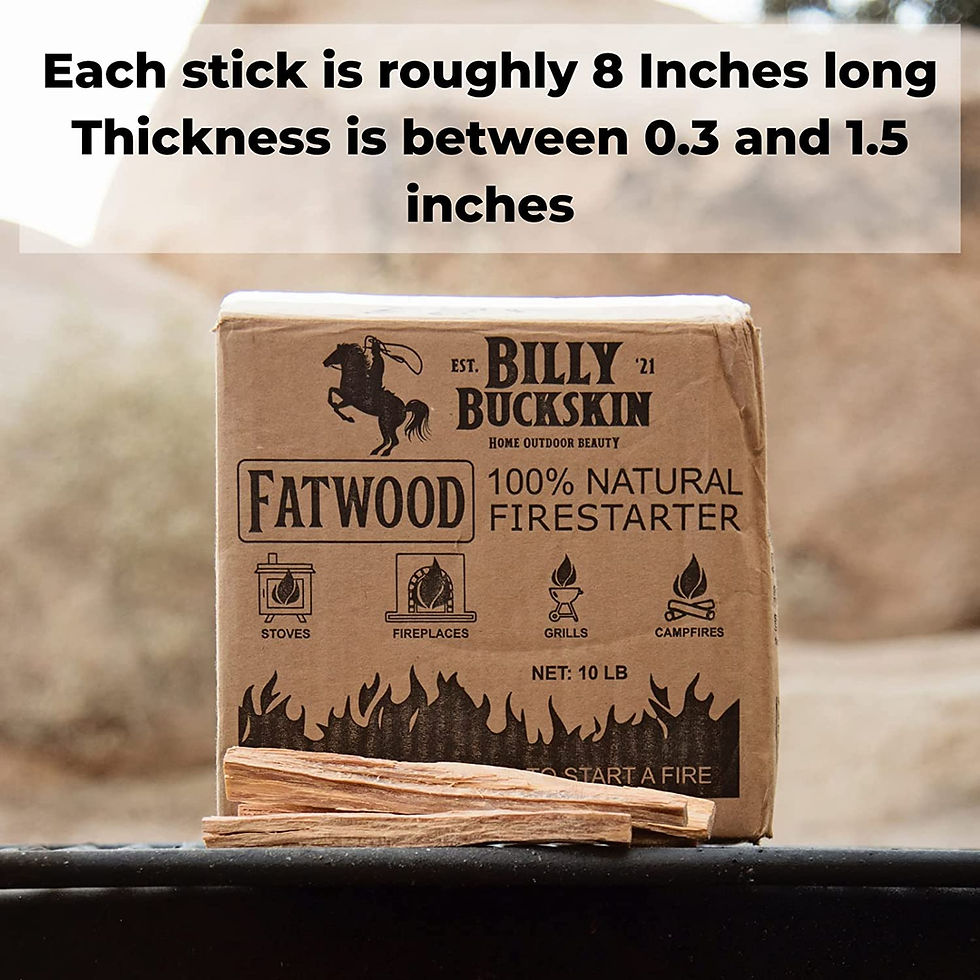 Thumbnail: Billy Buckskin Co. 10 lb. Fatwood Fire Starter Sticks | Easy & Safe Fire Starte