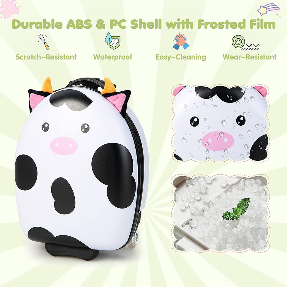 Thumbnail: Goplus Kids Luggage, 16’’ Carry on Cuitcase with LED Wheels, Waterproof Har