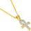 Thumbnail: PUTOUZIP Men Hip Hop Jewelry Set 18K Gold Plated Iced Out CZ Ruby Ankh Cross Pe
