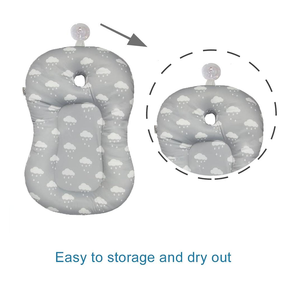 Thumbnail: Baby Bath Mat, KAKIBLIN Baby Bath Cushion Soft Anti-Slip Bath Pad 0-6 Month Tod