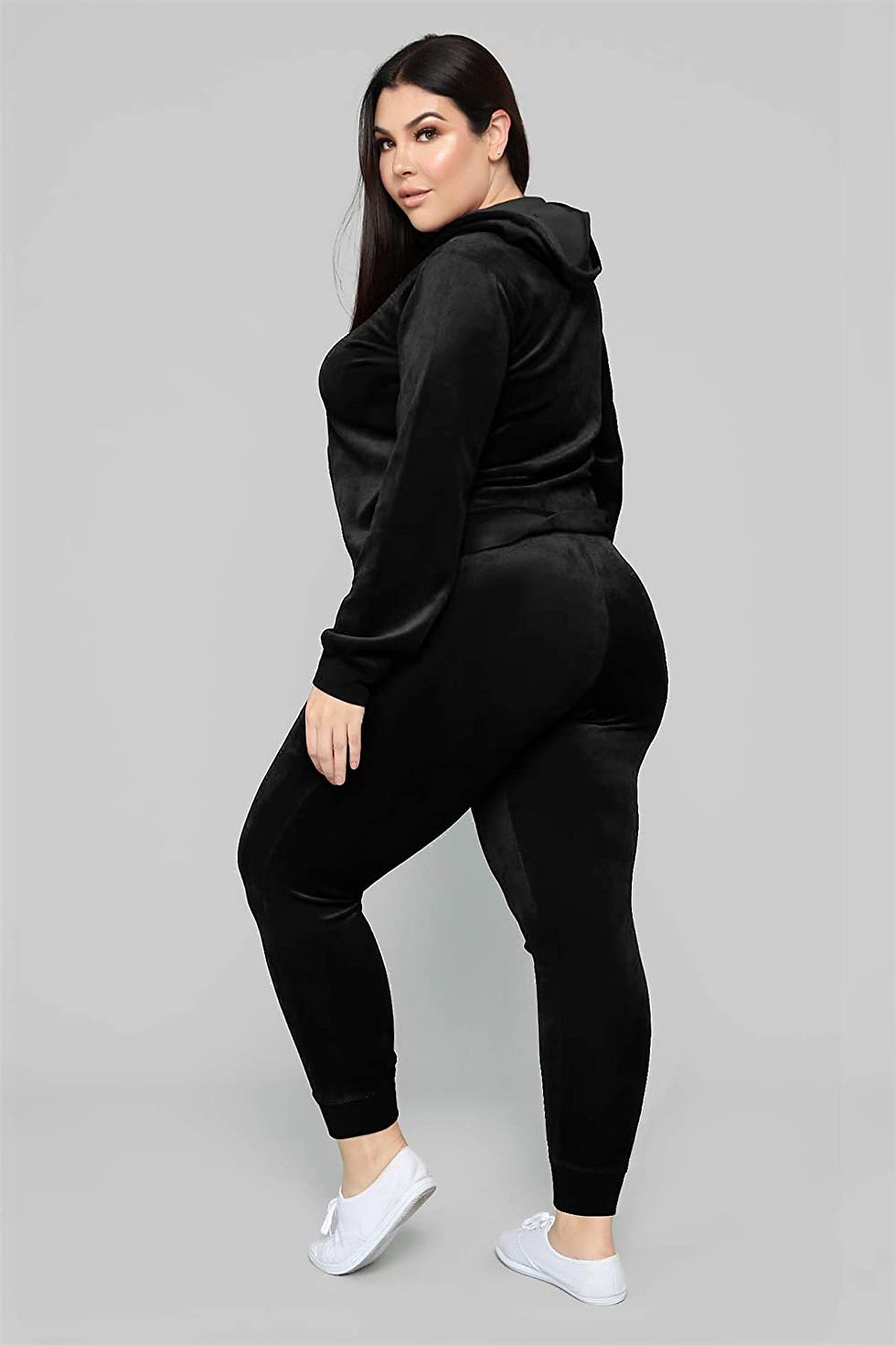 Thumbnail: FcuteL Sweatsuits for Women Cuasal Plus Size Zipper Stripe Jackets Long Pants T