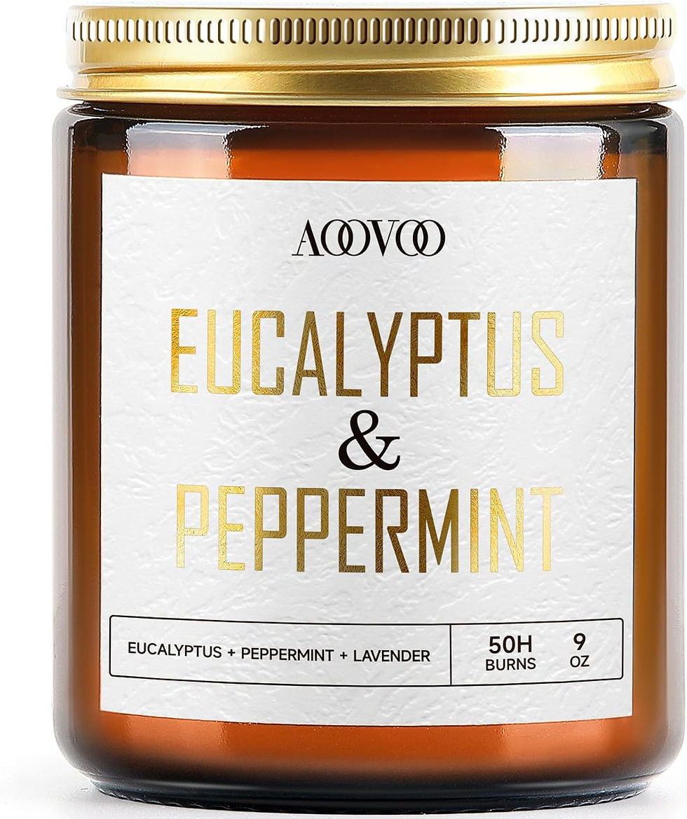 Thumbnail: AOOVOO Sandalwood Oud Candle - Large Scented Candles 22oz, Soy Candles, Aromath