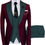 Thumbnail: Wangyue Wedding Tuxedo Double Breasted Suits for Men 3 Piece Slim Fit Suit Prom