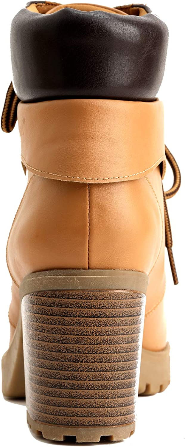 Thumbnail: Amaravali Women's Fashion Ankle Boots, Comfort Heel Hiker Bootie, chunky sole, 