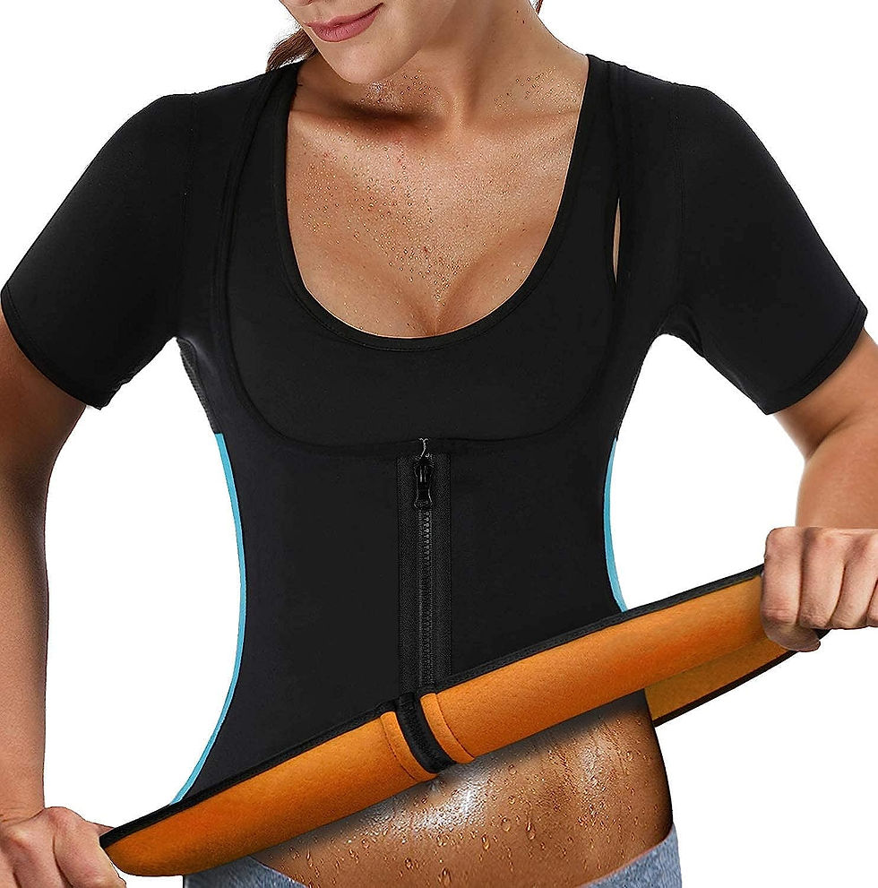 Thumbnail: NonEcho Women Sauna Body Shaper Sweat Suit Sleeve Spa Cami Hot Neoprene Slimmin