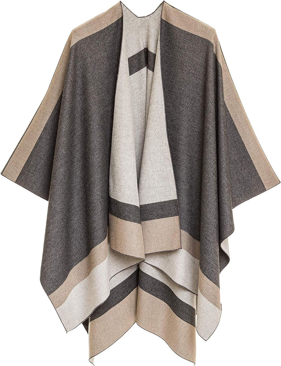 Thumbnail: MELIFLUOS DESIGNED IN SPAIN Women's Shawl Wrap Poncho Ruana Cape Cardigan Sweat