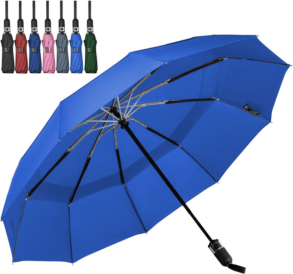 Thumbnail: LANBRELLA Umbrella Windproof Travel Umbrella Compact Folding Reverse Umbrella