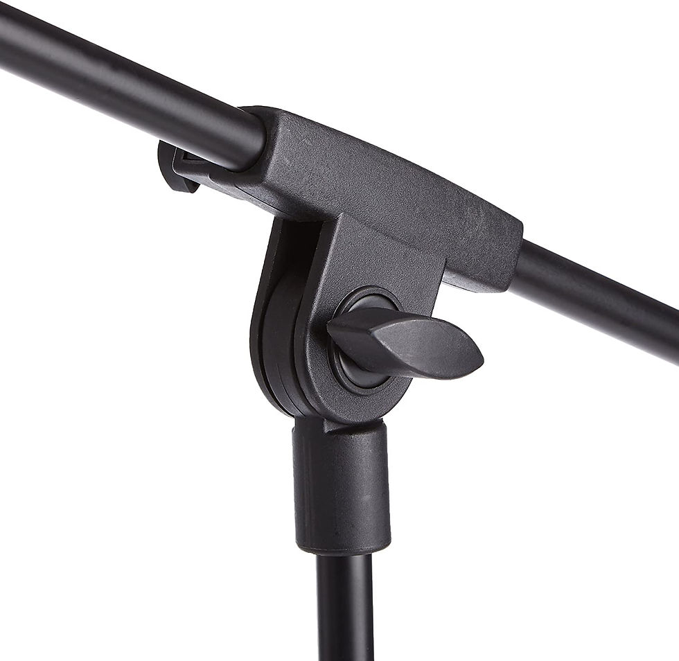 Thumbnail: Amazon Basics Adjustable Boom Height Microphone Stand with Tripod Base, Up to 8