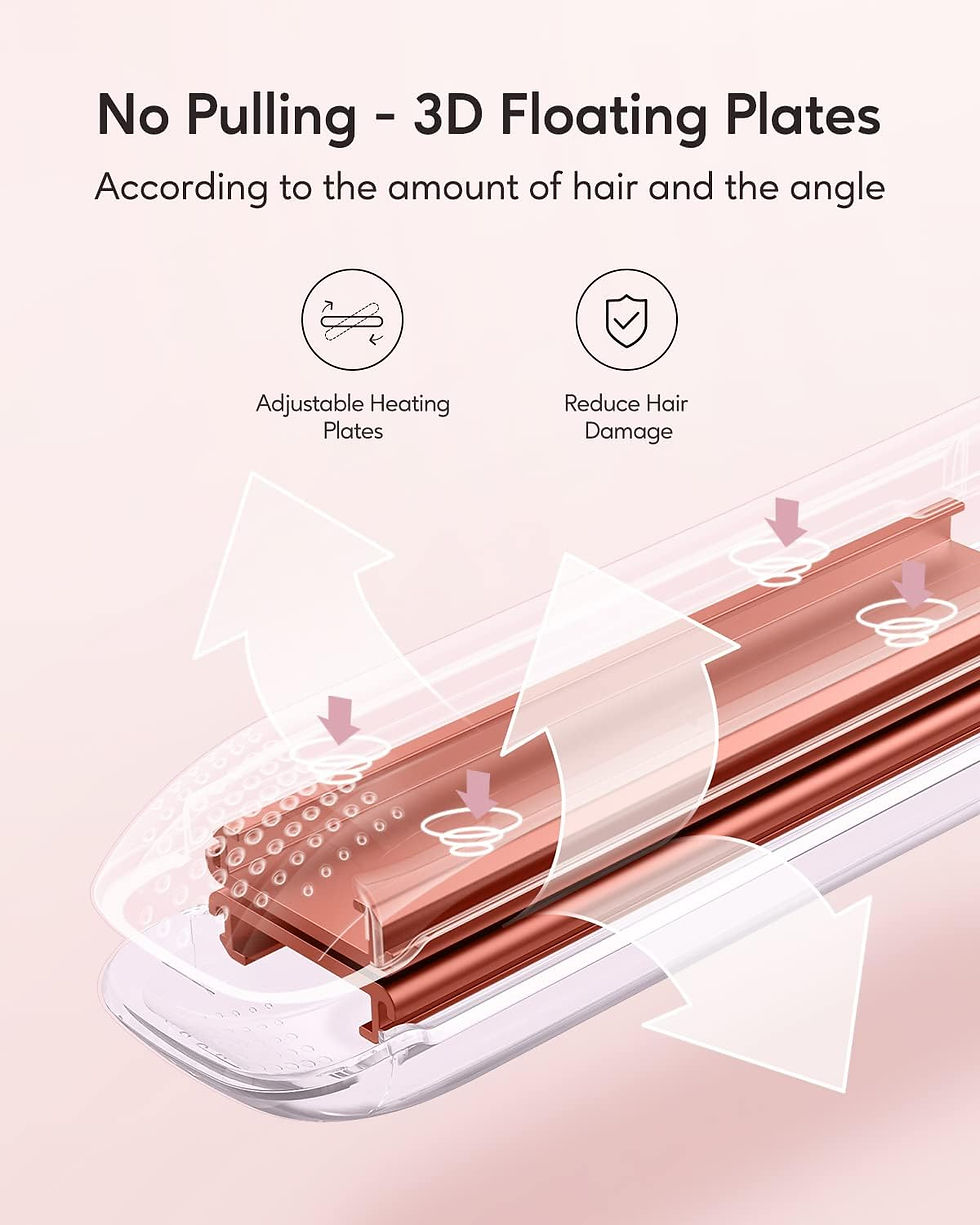 Thumbnail: Salon Flat Iron Hair Straightener, Negative Ion Flat Iron with 100% Pure Titani