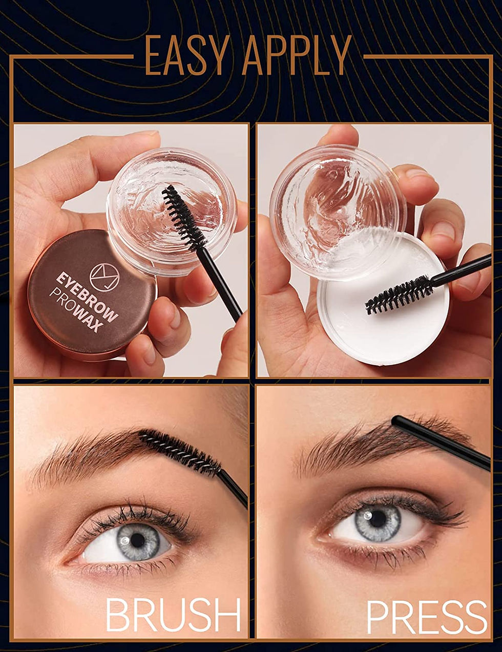 Thumbnail: Eyebrow Wax Brow Gel - Brow Styling Wax for Feathery & Fluffy & Brow Freeze, Cl