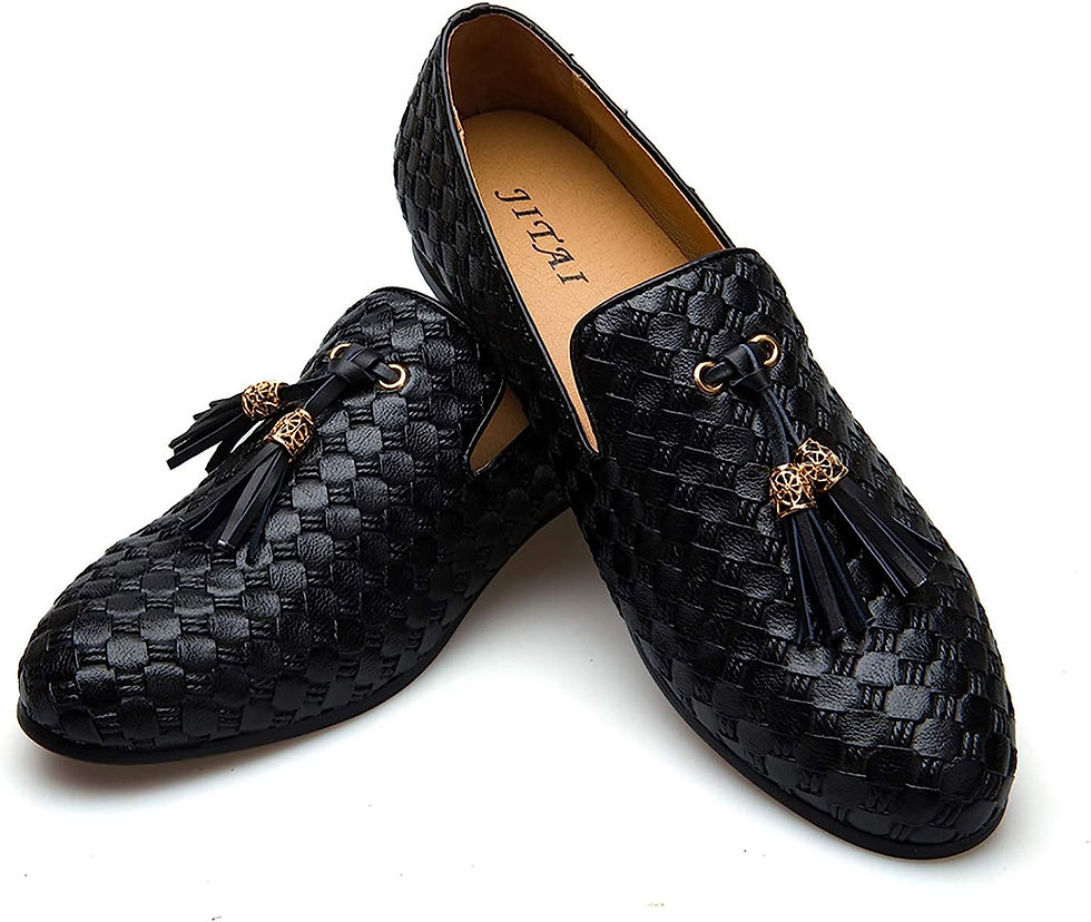 Thumbnail: Men's Vintage Velvet Embroidery Noble Loafer Shoes Slip-on Loafer Smoking Slipp