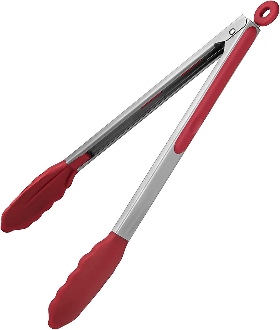 Thumbnail: 600℉ Heat Resistant Kitchen Tongs: U-Taste 9 inch Silicone Cooking Tong with 