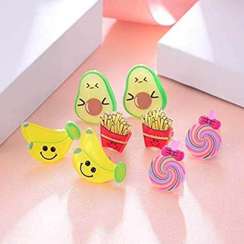 Thumbnail: Aganippe 13-16 Pairs Clip On Earrings for Girls Kids Pearl Clip On Earrings Dan