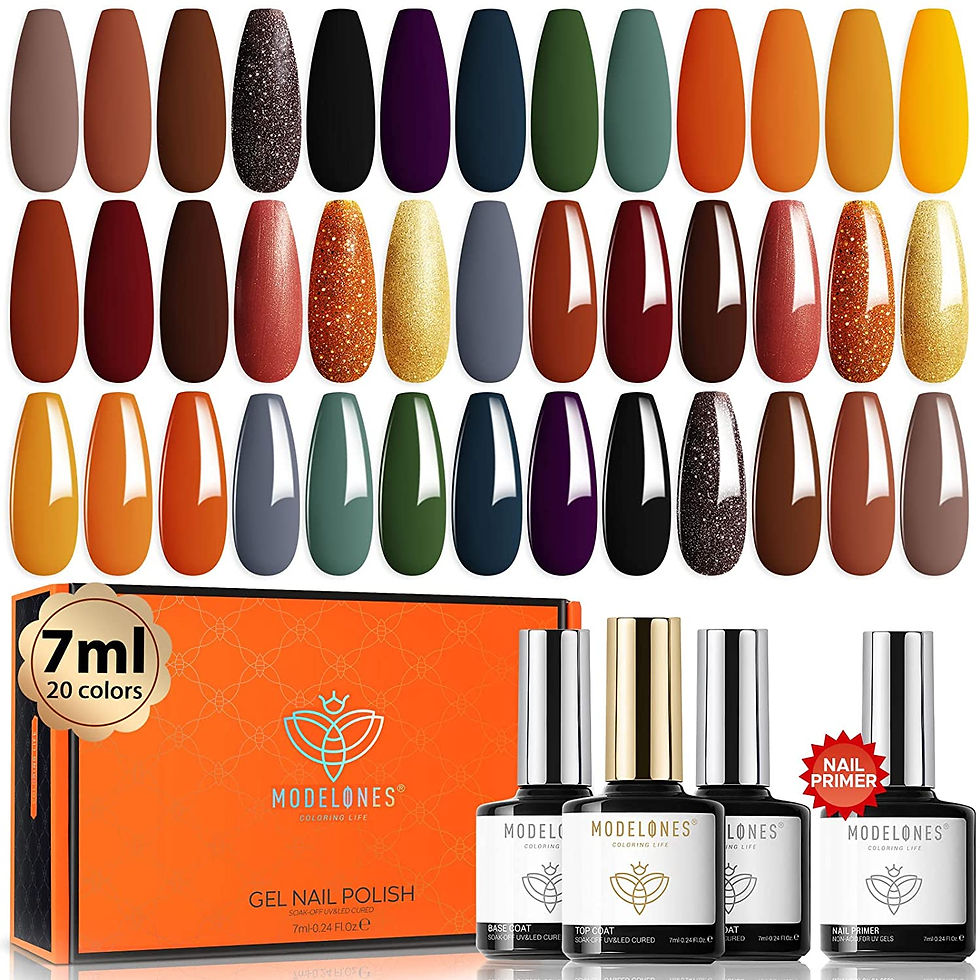 Modelones 24 Pcs Gel Nail Polish Kit, 20 Colors Ultimate Neutral Collection Gel