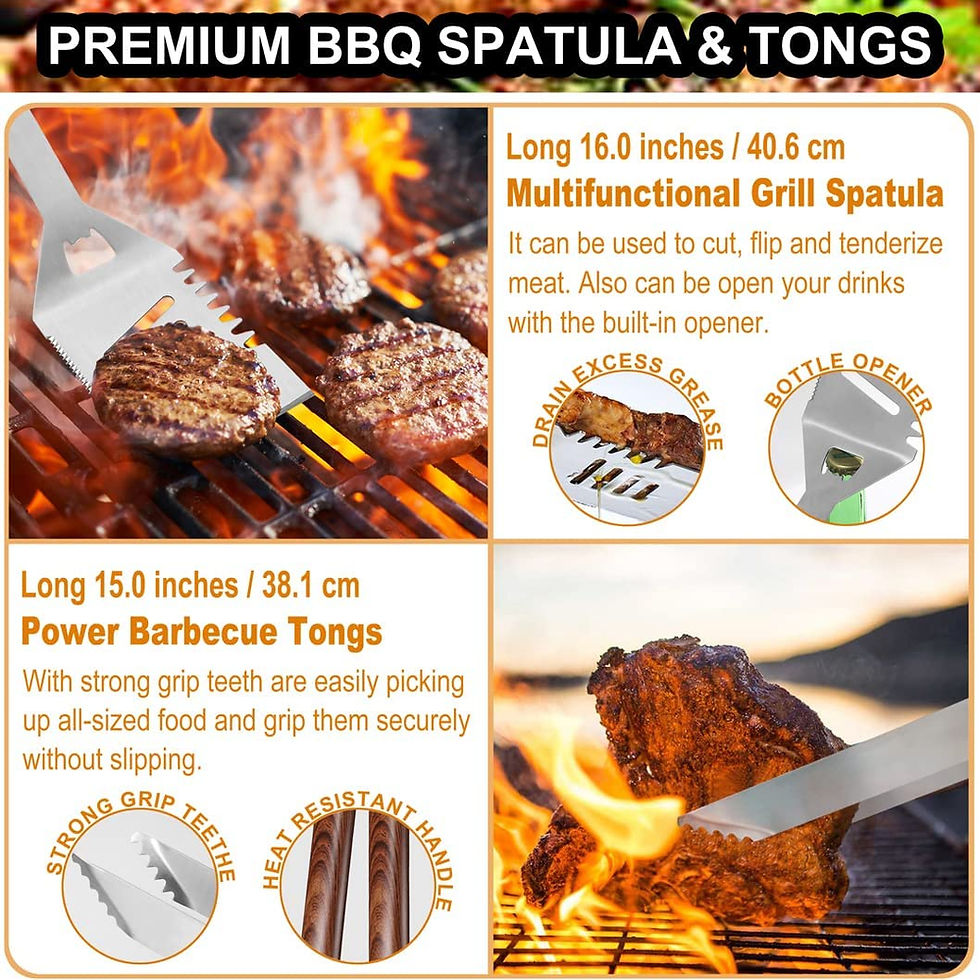 Thumbnail: POLIGO 22PCS Camping Grill Utensils Set for Outdoor Grill Set Stainless Steel G