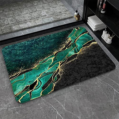 Thumbnail: SHENWSAN Diatomaceous Earth Bath mat ，Black Gold Shiny Marble Super Absorbent