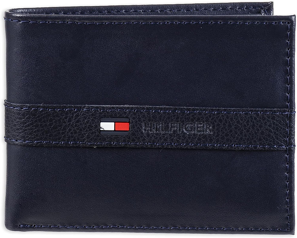 Thumbnail: Tommy Hilfiger Men's Genuine Leather Passcase Wallet with Multiple Card Slots