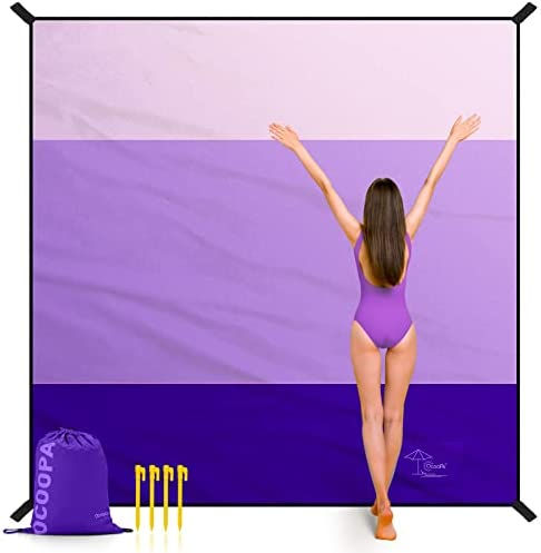 Thumbnail: OCOOPA Diveblues Beach Blanket, Sand Free, Large Oversized Beach Blanket, Comfo