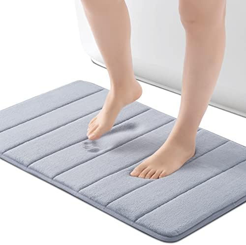 Thumbnail: ROSMARUS Memory Foam Bath Mat 17” x 24”, Water Absorbent Shower Mat, Thick 