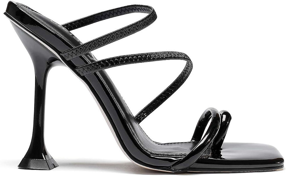 Thumbnail: vivianly Women's Toe Ring Strappy Heels Sandals Square Open Toe Sandal Stiletto