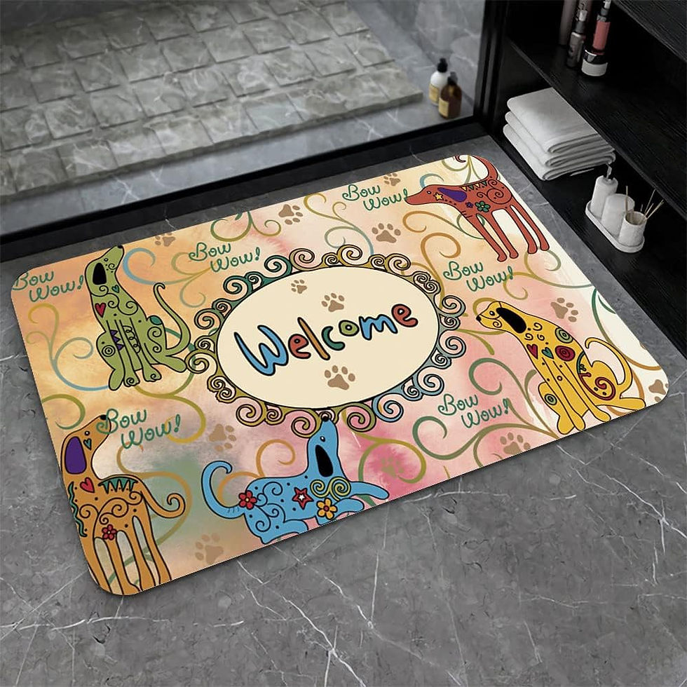 Thumbnail: SHENWSAN Diatomaceous Earth Bath mat ，Black Gold Shiny Marble Super Absorbent