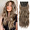 Thumbnail: FESHFEN Clip in Hair Extensions 4PCS Honey Blonde Mixed Light Brown Thick Highl