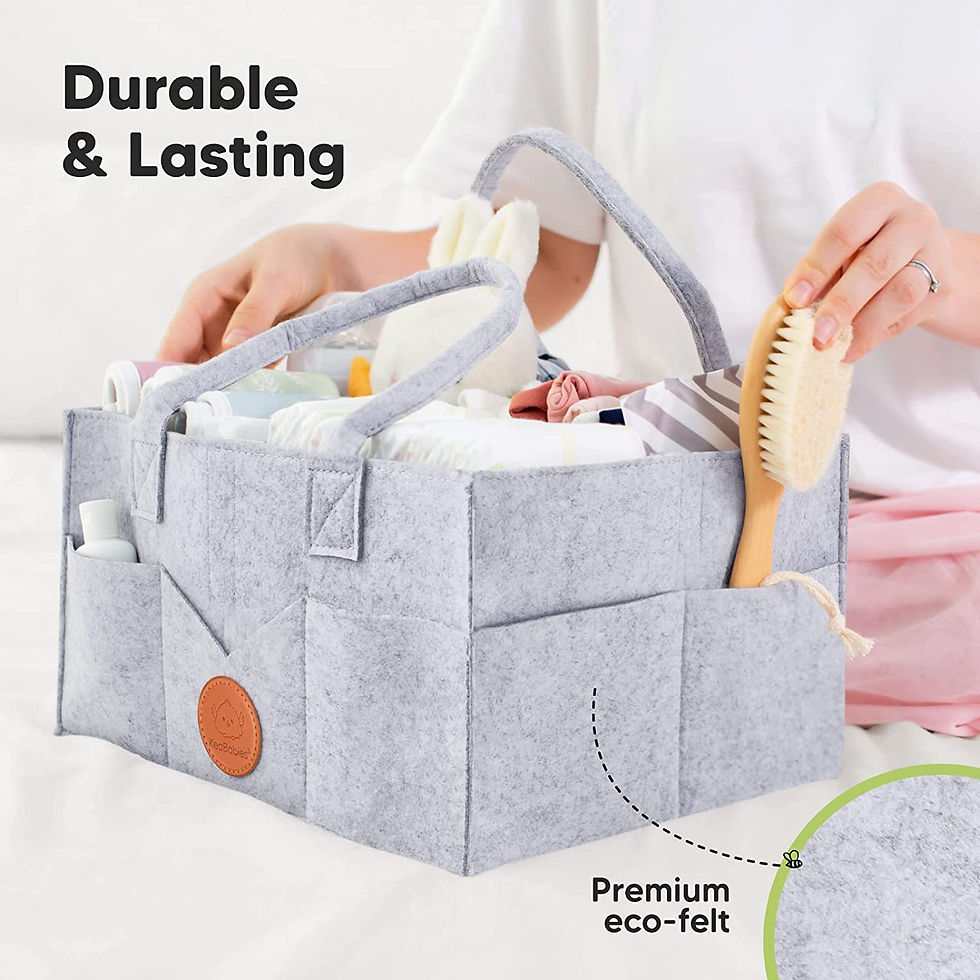 Thumbnail: KeaBabies Baby Diaper Caddy Organizer - Large Baby Organizer - Diaper Organizer