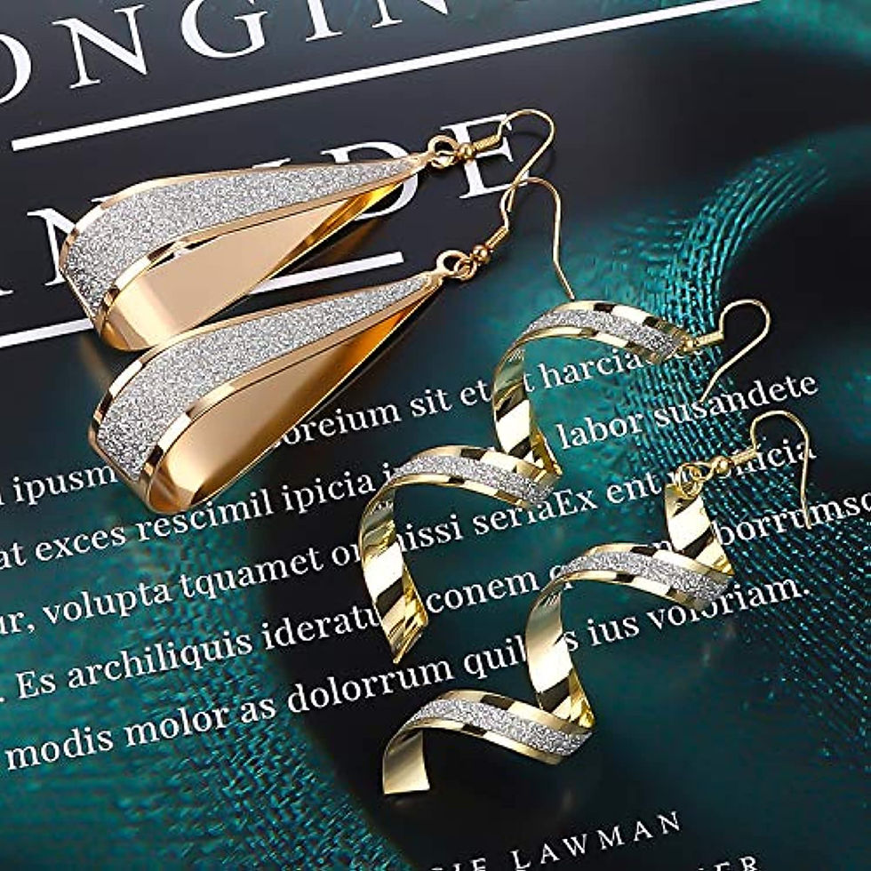 Thumbnail: 20 Pairs Alloy Earrings with 8 PCS Gold,12 PCS Sliver,20 Styles of Earrings for