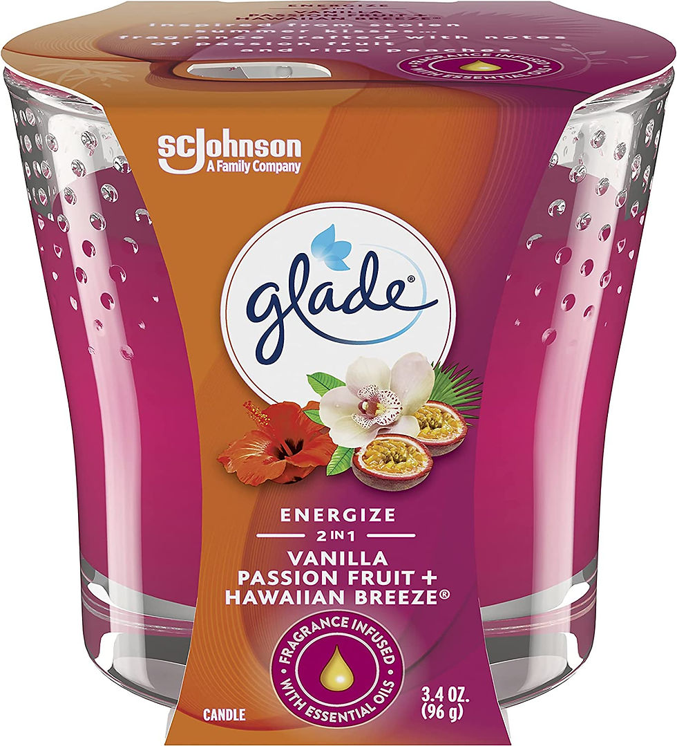 Thumbnail: Glade Candle Jar, Air Freshener, 2in1, Vanilla Passion Fruit + Hawaiian Breeze,
