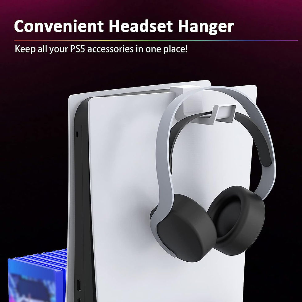 Thumbnail: NexiGo PS5 Slient Cooling Stand with RGB LED Light, Dual Charging Station Compa