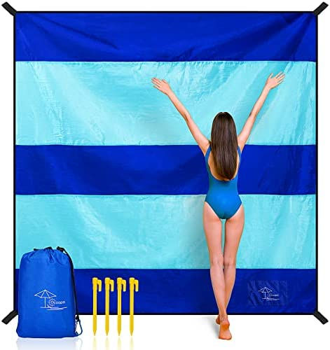 Thumbnail: OCOOPA Diveblues Beach Blanket, Sand Free, Large Oversized Beach Blanket, Comfo