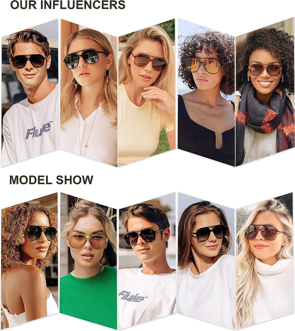 Thumbnail: SOJOS Retro Square Polarized Aviator Sunglasses Womens Mens 70s Vintage Double 