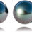Thumbnail: 8-12MM Genuine Tahitian Black Pearl 18K Gold Stud Earrings, AAA Quality Handpic