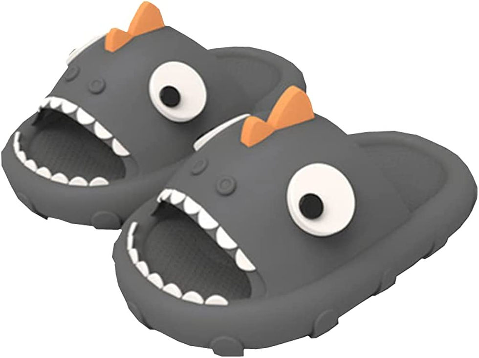 Thumbnail: HUAZUMEI Cute Cartoon Shark Sandals,Toddler Little Kids Slides Sandals, Kid Sum