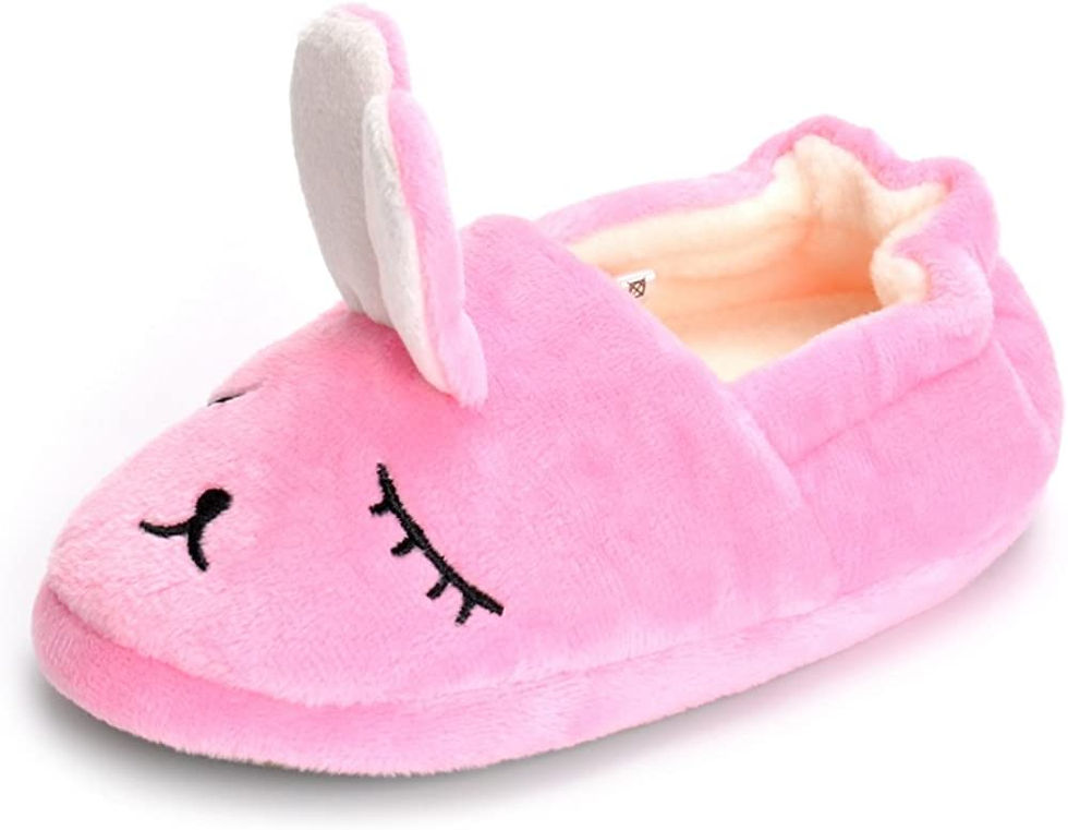 Thumbnail: ESTAMICO Toddler Girls' Bunny Slipper Cartoon Rabbit Warm Winter House Shoes