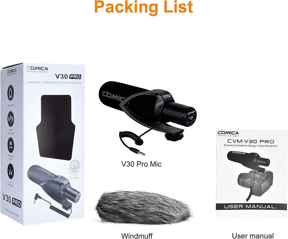 Thumbnail: comica CVM-V30 PRO Camera Microphone Electric Super-Cardioid Directional Conden