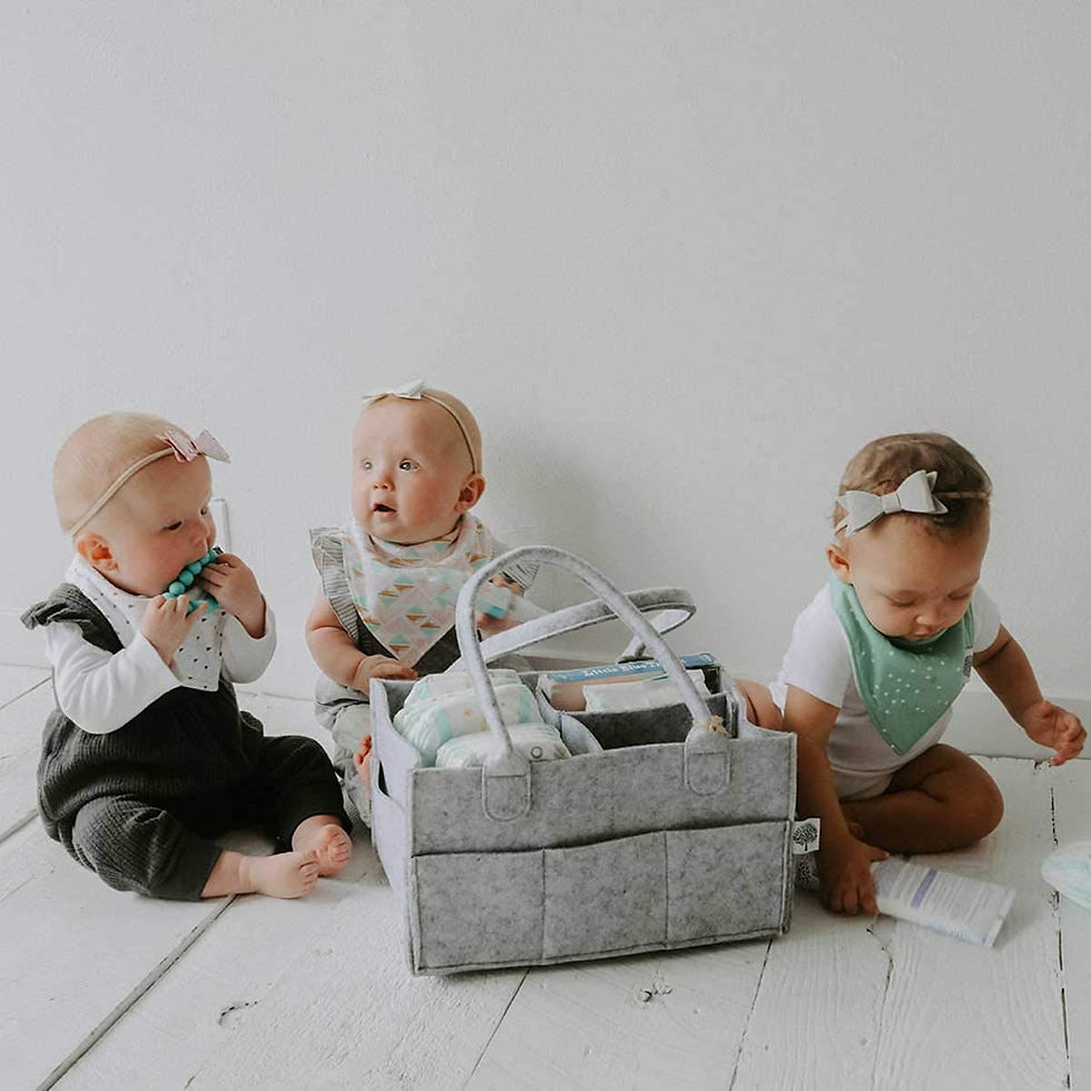 Thumbnail: Parker Baby Diaper Caddy - Nursery Storage Bin and Car Organizer for Diapers an