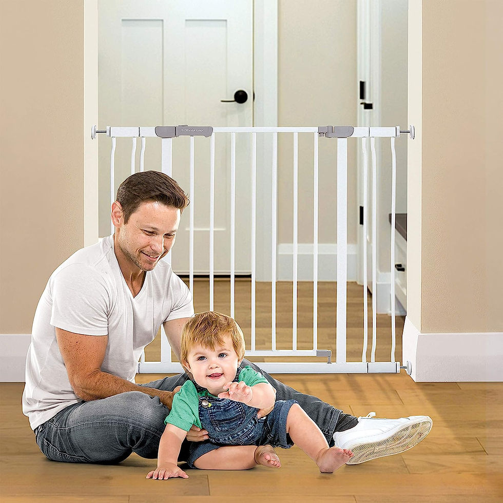Thumbnail: Little Chicks Winston Pressure Mounted Baby Safety Gate with Stay Open Feature,