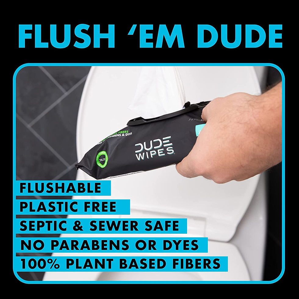 Thumbnail: DUDE Wipes Flushable Wipes - 3 Pack, 144 Wipes - Unscented Wet Wipes with Vitam