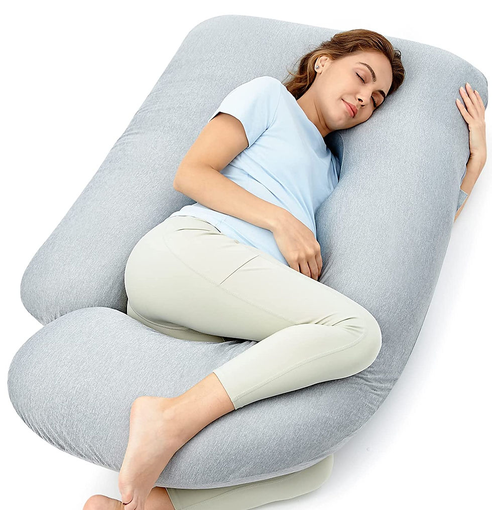 Thumbnail: Momcozy Pregnancy Pillows for Sleeping, U Shaped Full Body Maternity Pillow for