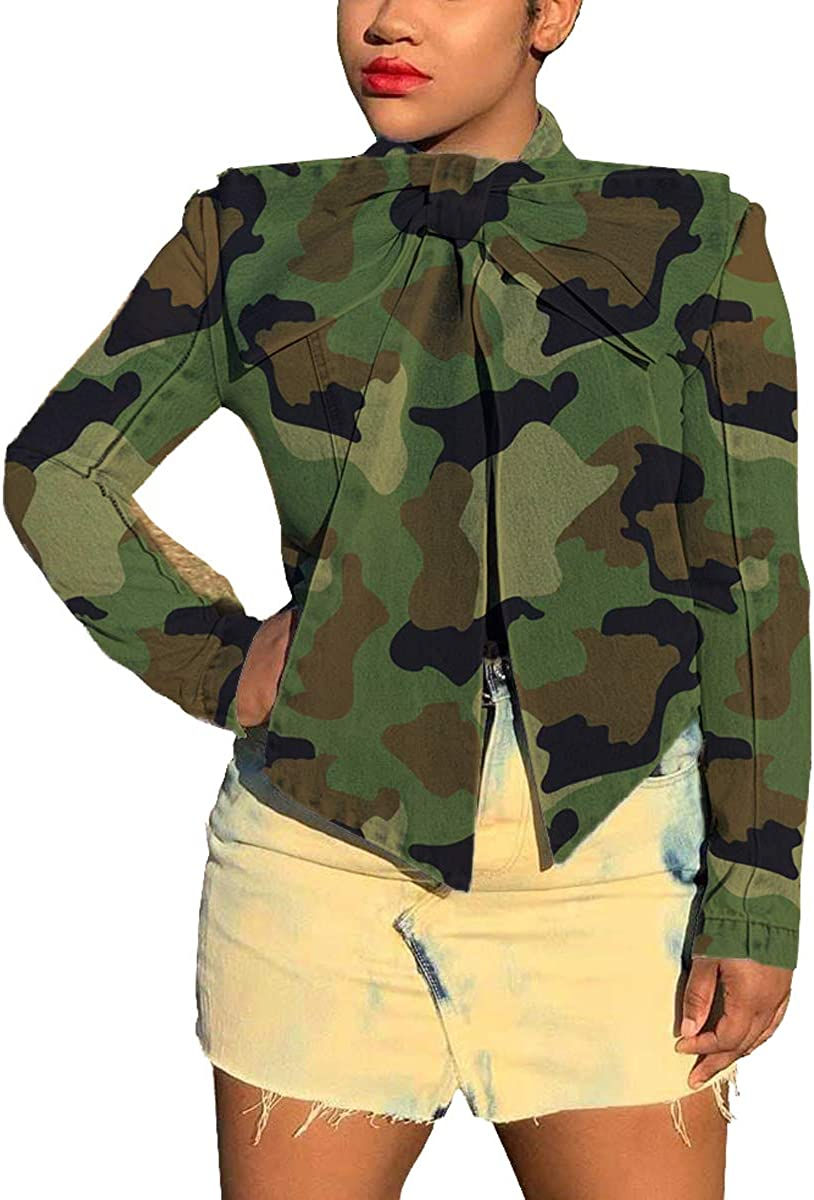 Thumbnail: Denim Jacket for Women Winter Long Sleeve Classic Distressed Butterfly Jean Tru