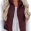 Thumbnail: MEROKEETY Women's Casual Sherpa Fleece Lightweight Fall Warm Zipper Vest with P