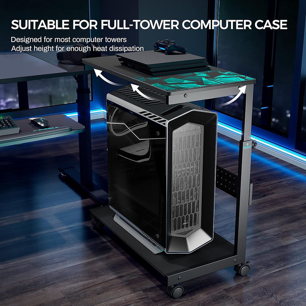 Thumbnail: EUREKA ERGONOMIC Height Adjustable Computer Tower Stand, 2-Tier ATX-Case CPU Ho
