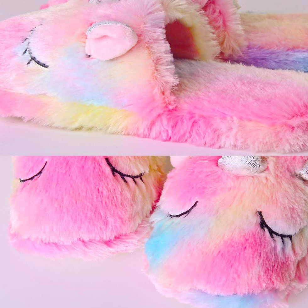 Thumbnail: Kids Fuzzy Warm Soft Boot Slipper Non-Slip House Shoes Outdoor Indoor Winter Kn