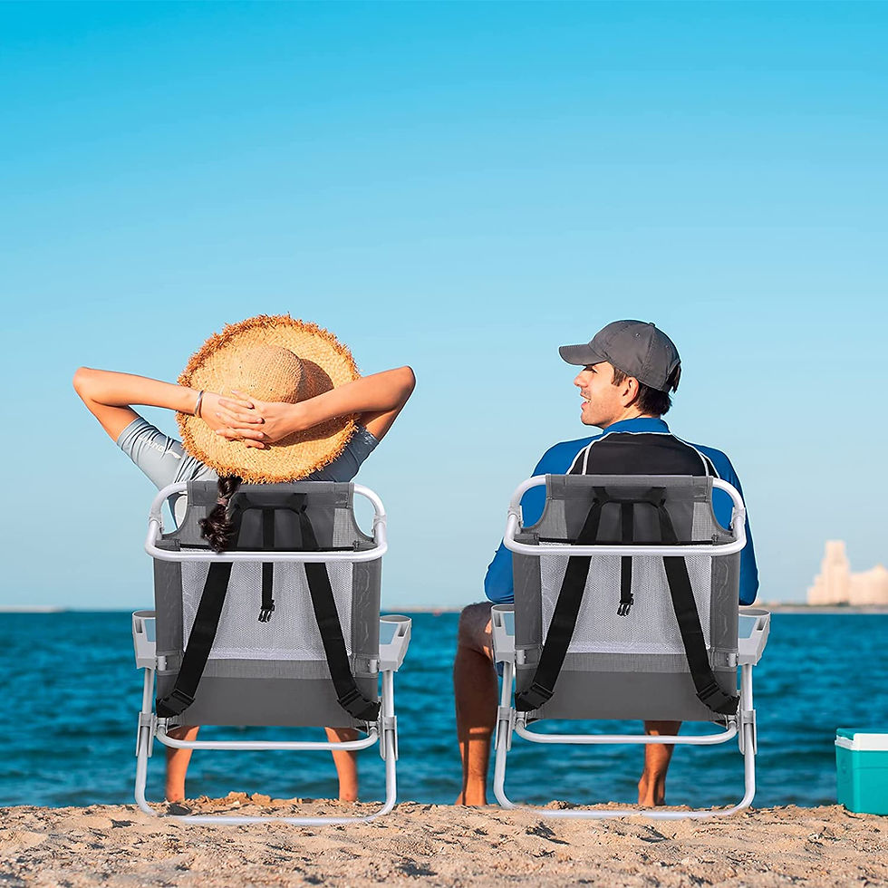 Thumbnail: ICECO [Upgraded] Beach Chair for Adults, XL 5-Position Backpack Beach Chair Hea